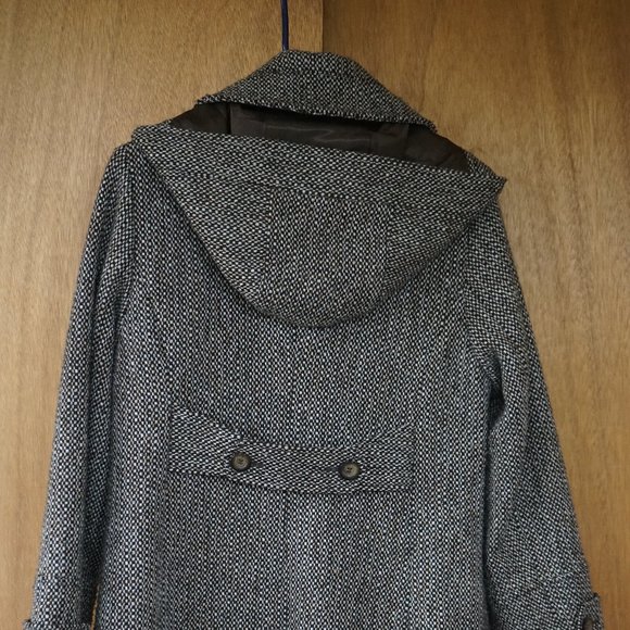 Vintage Fleet Street Women's Medium Button-Down Hooded Pea Coat RN# 50411 - Picture 3 of 16